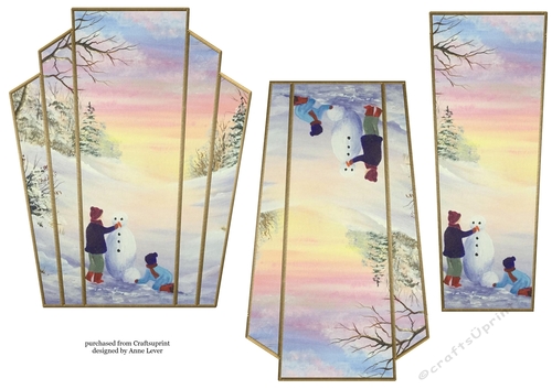 Art Deco Watercolour Stacker Winter Scenes 6
