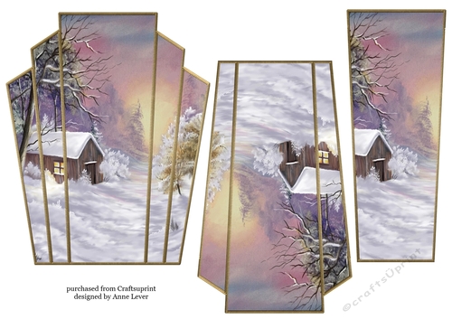 Art Deco Watercolour Stacker Winter Scenes 7