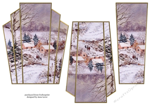 Art Deco Watercolour Stacker Winter Scenes 11