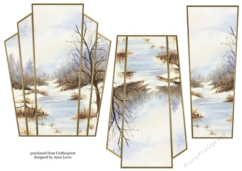 Art Deco Watercolour Stacker Winter Scenes 13