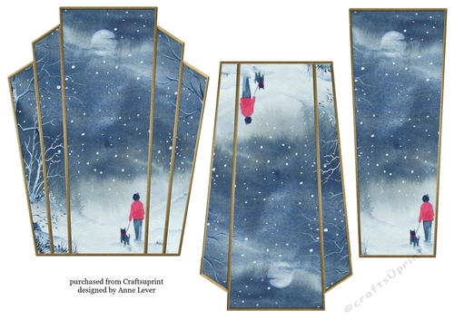 Art Deco Watercolour Stacker Winter Scenes 14