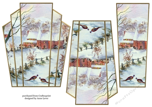 Art Deco Watercolour Stacker Winter Scenes 16