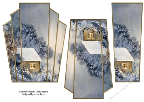 Art Deco Watercolour Stacker Winter Scenes 17