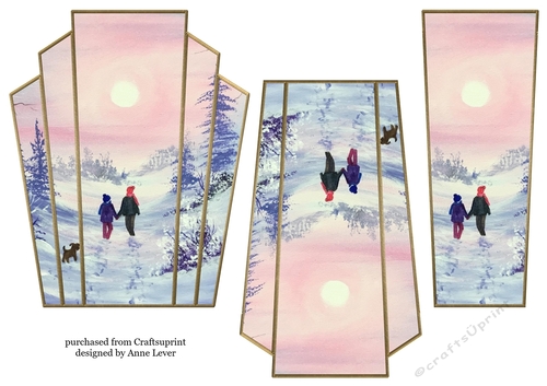 Art Deco Watercolour Stacker Winter Scenes 18