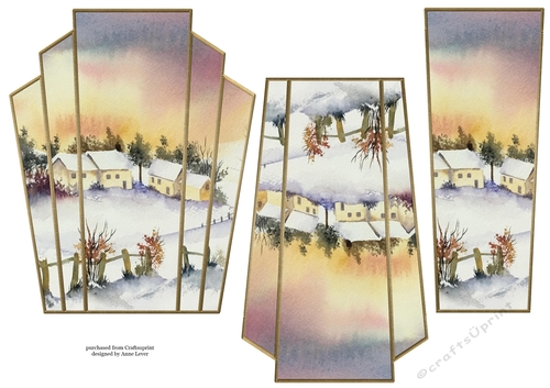 Art Deco Watercolour Stacker Winter Scenes 22