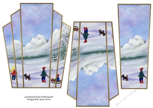 Art Deco Watercolour Stacker Winter Scenes 23