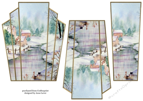 Art Deco Watercolour Stacker Winter Scenes 24