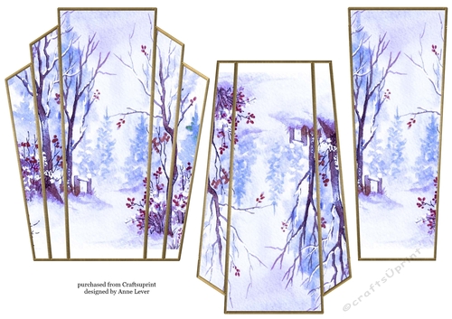 Art Deco Watercolour Stacker Winter Scenes 33