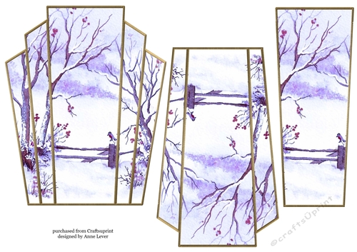 Art Deco Watercolour Stacker Winter Scenes 34