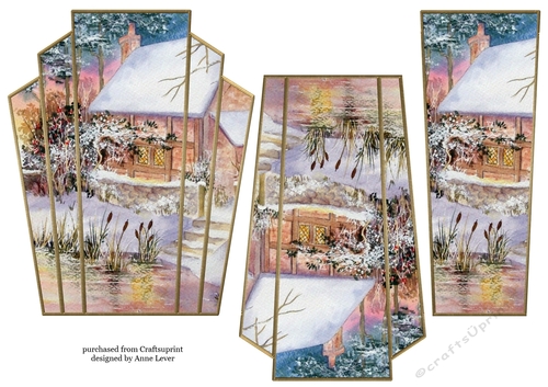Art Deco Watercolour Stacker Winter Scenes 35
