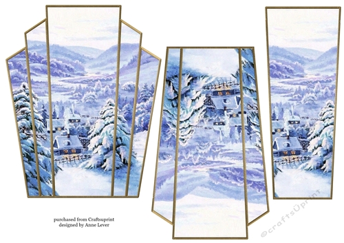 Art Deco Watercolour Stacker Winter Scenes 38