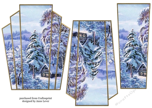 Art Deco Watercolour Stacker Winter Scenes 39