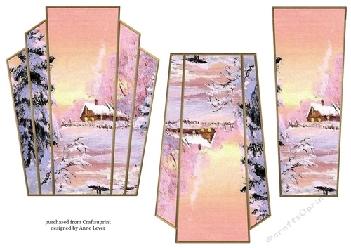 Art Deco Watercolour Stacker Winter Scenes 41