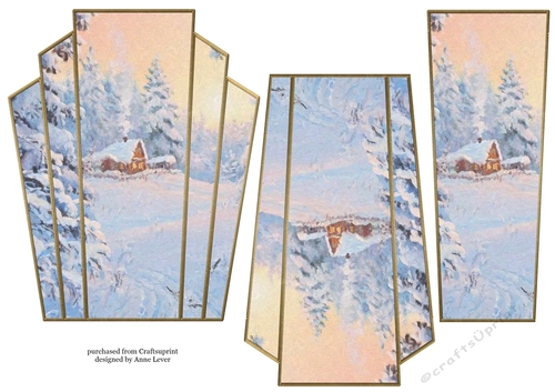 Art Deco Watercolour Stacker Winter Scenes 42