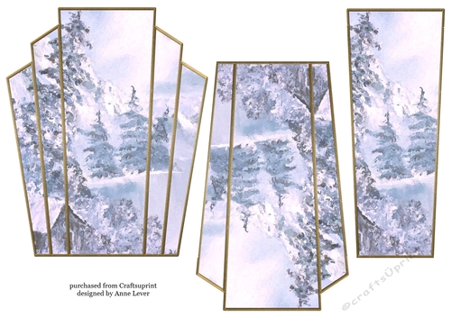 Art Deco Watercolour Stacker Winter Scenes 44