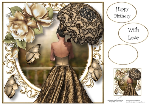 Parasol Spring In Gold 8x8