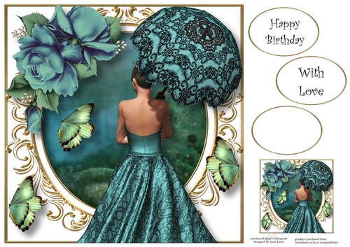 Parasol Spring In Blue 8x8