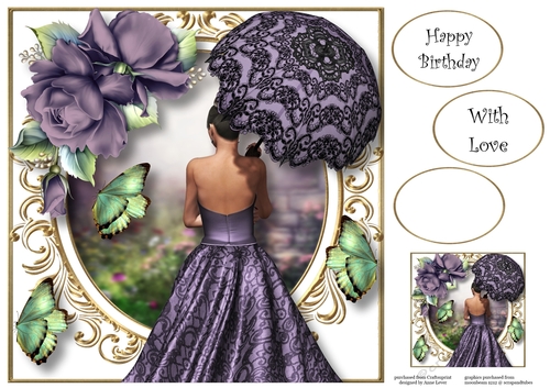 Parasol Spring In Purple 8x8