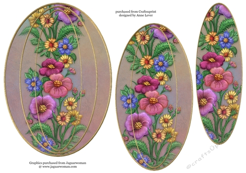 Elongated Oval Stacker - Florale