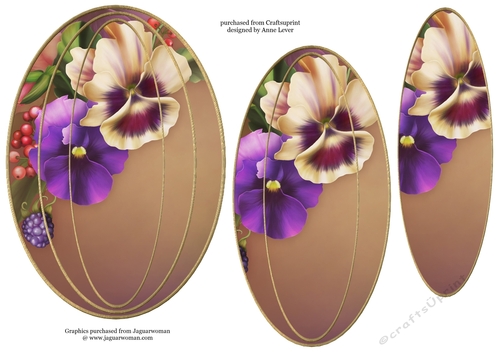 Elongated Oval Stacker - Pansy Riot