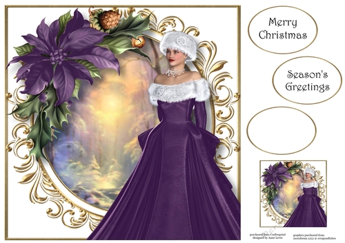 Elegant Christmas In Purple 8x8