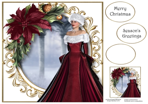 Elegant Christmas In Red 8x8