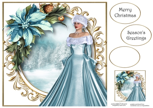 Elegant Christmas In Blue 8x8