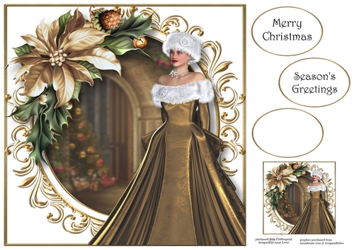 Elegant Christmas In Gold 8x8