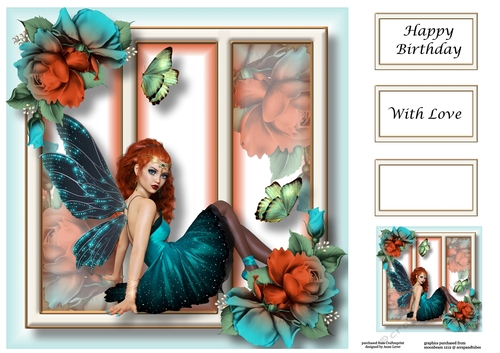 Fabulous Fairy - Ginger & Blue 8x8