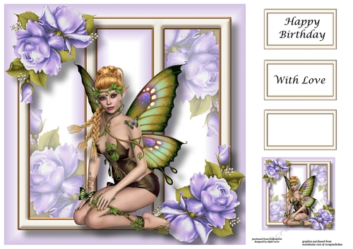 Fabulous Fairy - Purple 8x8