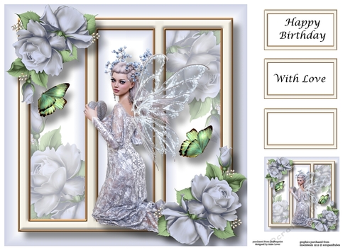 Fabulous Fairy - Sumptuous Silver 8x8