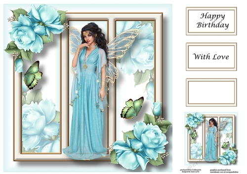 Fabulous Fairy - Powder Blue 8x8