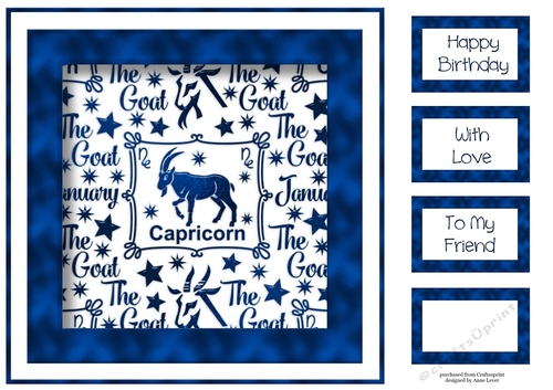 Zodiac In Blue - Capricorn