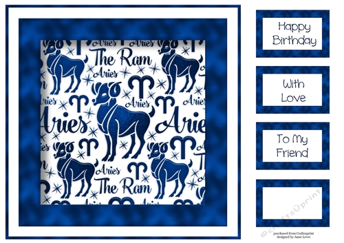 Zodiac In Blue - Aries