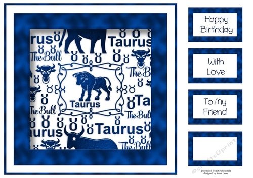 Zodiac In Blue - Taurus