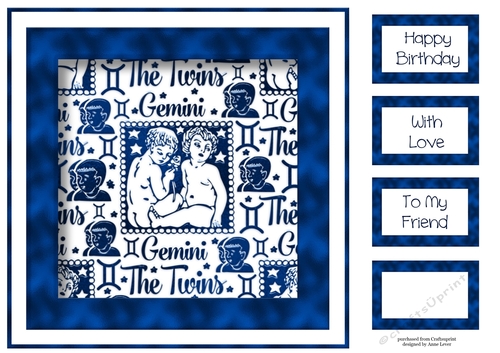 Zodiac In Blue - Gemini