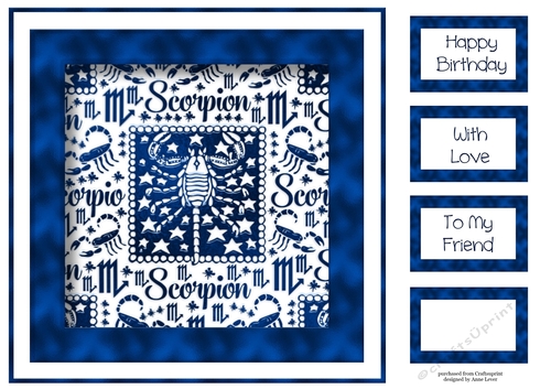 Zodiac In Blue - Scorpio