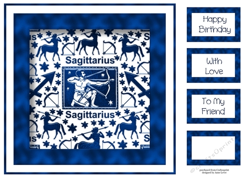 Zodiac In Blue - Sagittarius
