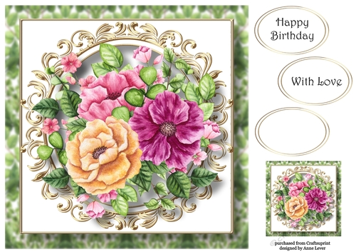 Meadow Flowers Bouquet 4 8x8
