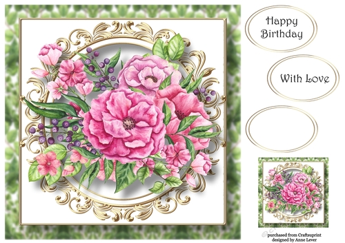 Meadow Flowers Bouquet 2 8x8