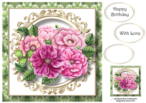 Meadow Flowers Bouquet 1 8x8