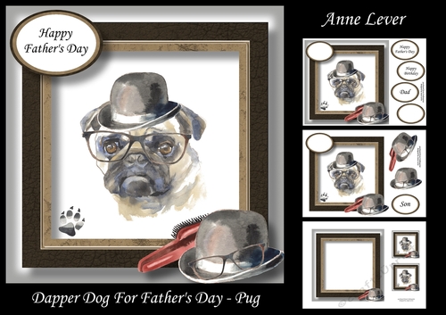 Dapper Dog For Fathers Day - Pug