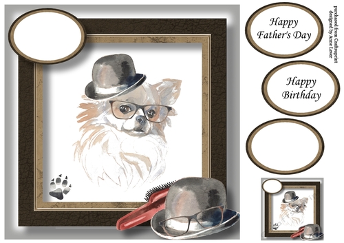 Dapper Dog For Fathers Day - Chihuahua 8x8