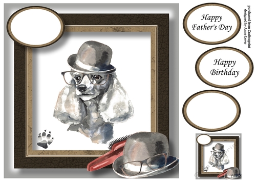 Dapper Dog For Fathers Day - Poodle 8x8
