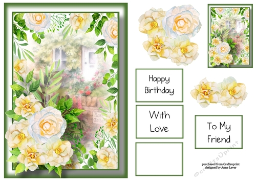 Rose Cottage Camellia - White A5
