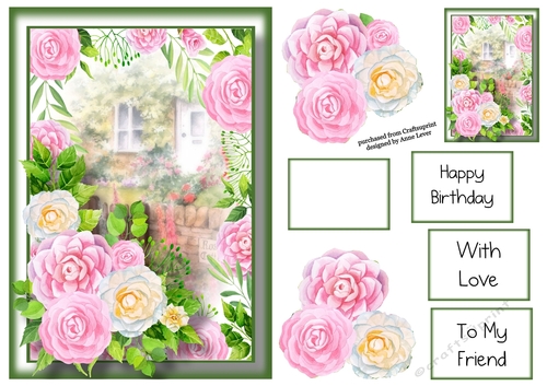 Rose Cottage Camellia - Pale Pink A5