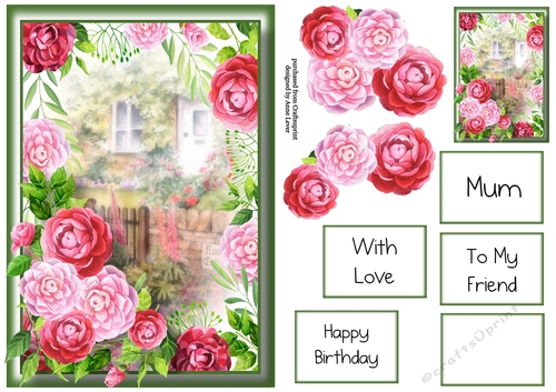 Rose Cottage Camellia - Deep Pink A5