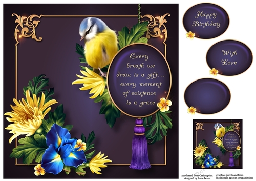 Beautiful Bluetit Verse 8x8