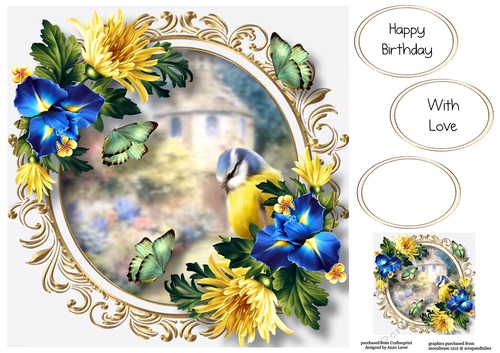 Beautiful Bluetit In Spring 8x8