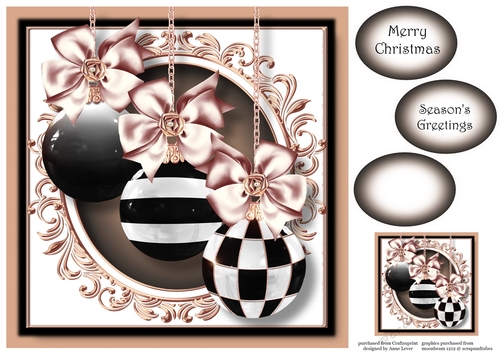Coco Chanel Blush Christmas Trio 8x8